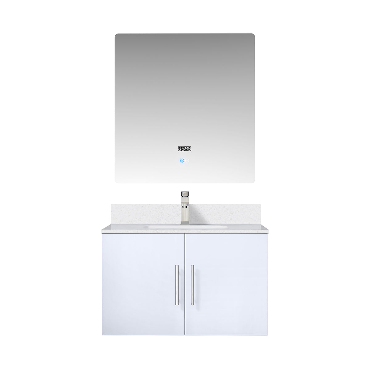 Lexora Geneva 30 in. Glossy White Single Sink Bath Vanity
