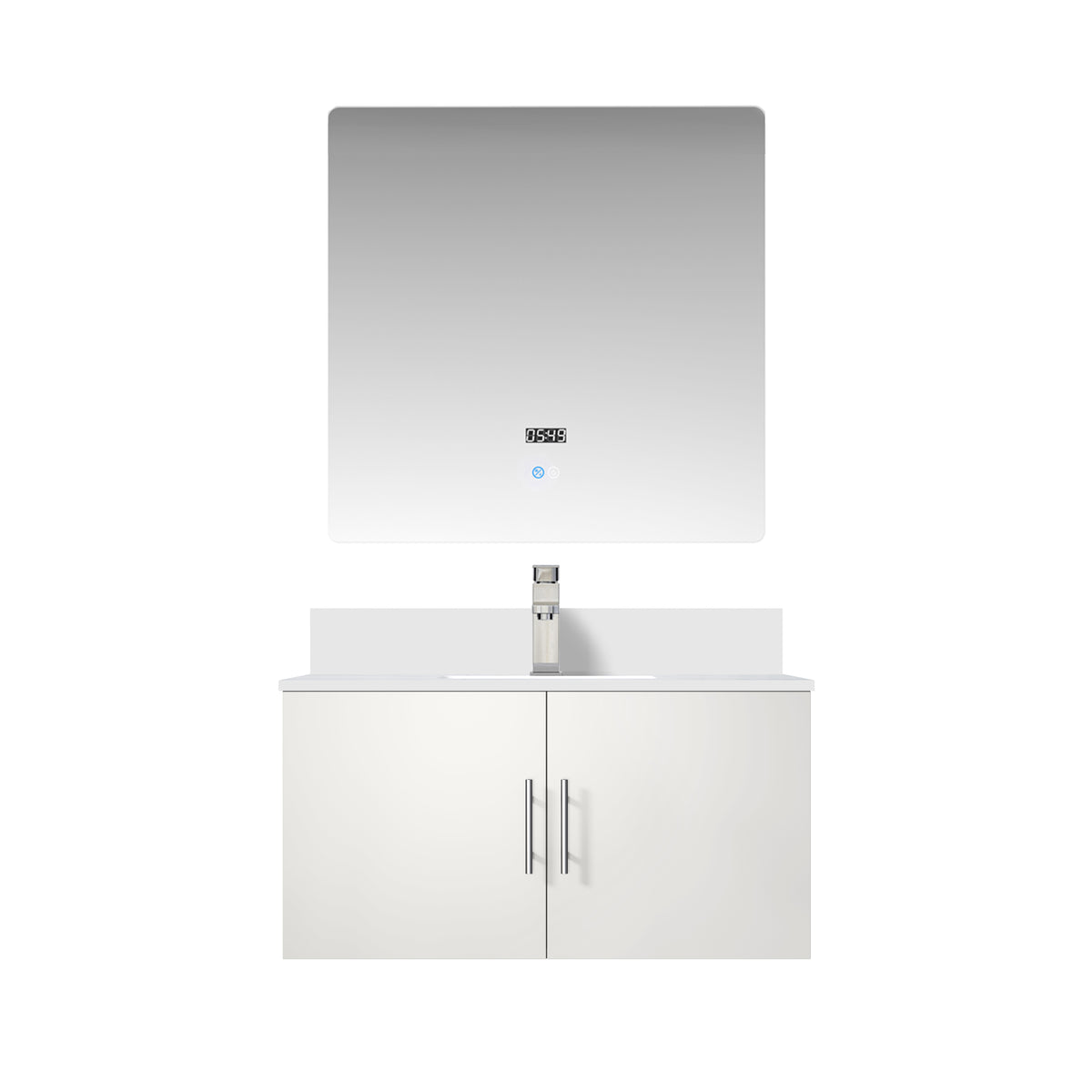 Lexora Geneva 36 in. Glossy White Single Sink Bath Vanity