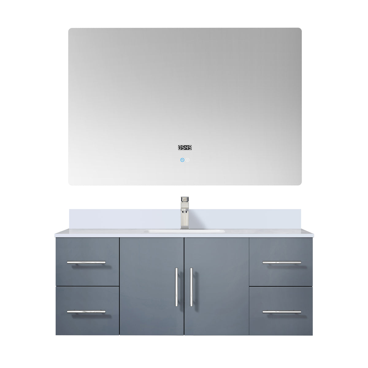 Lexora Geneva 48 in. Dark Grey Single Sink Bath Vanity