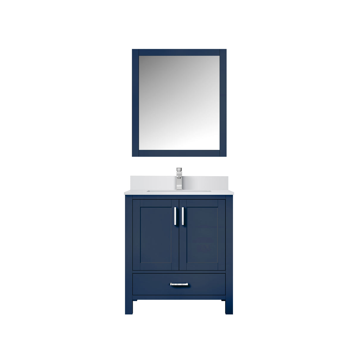 Lexora Jacques 30 in. Navy Blue Single Sink Bath Vanity
