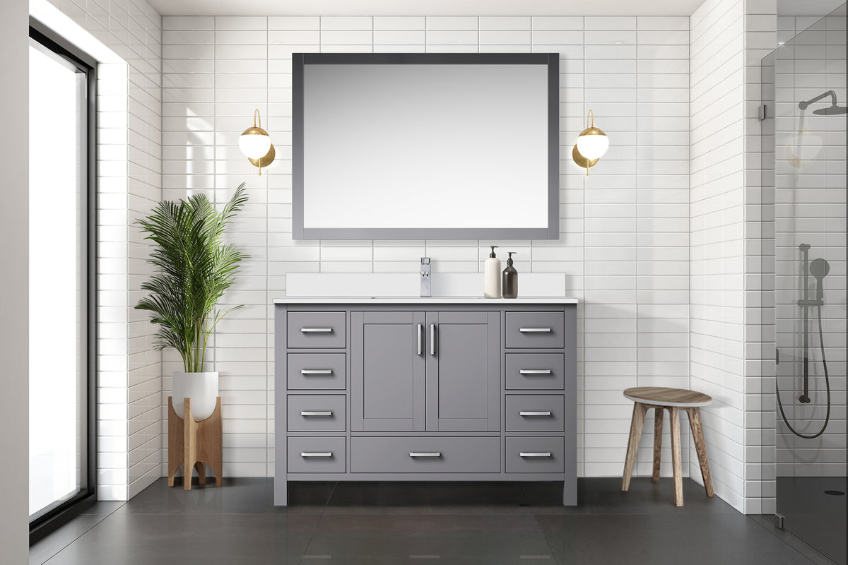 Lexora Jacques 48 in. Dark Grey Single Sink Bath Vanity