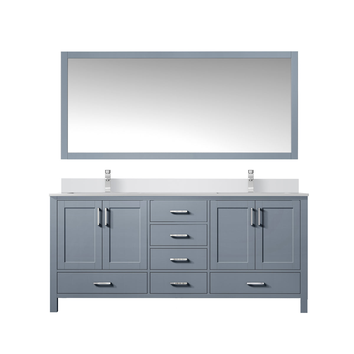 Lexora Jacques 60 in. Dark Grey Double Sink Bath Vanity
