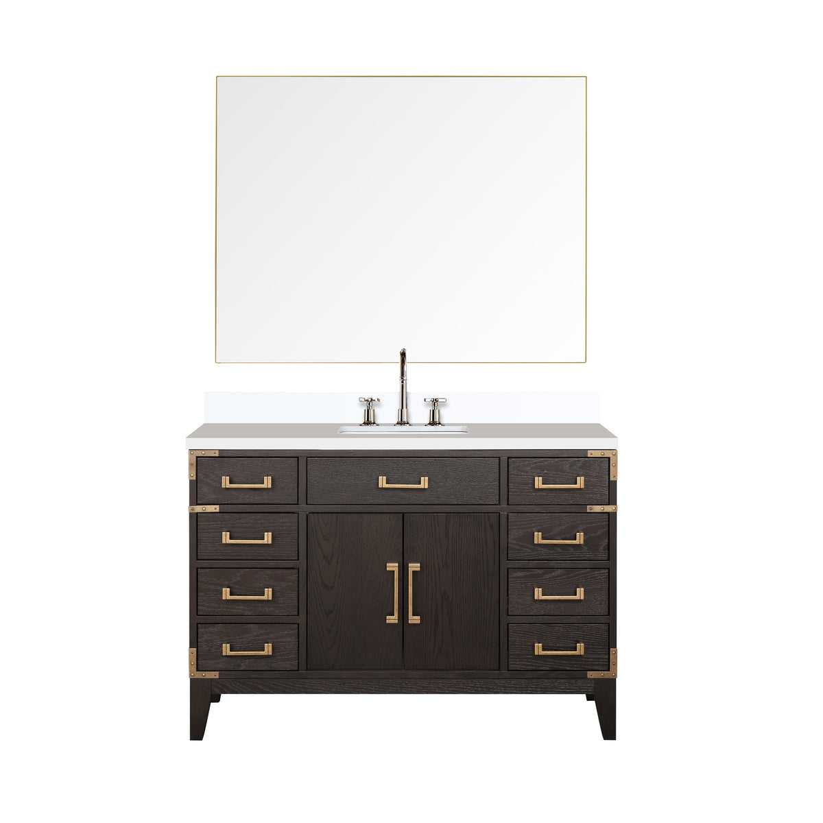 Lexora Laurel 48 in. Brown Oak Single Sink Bath Vanity
