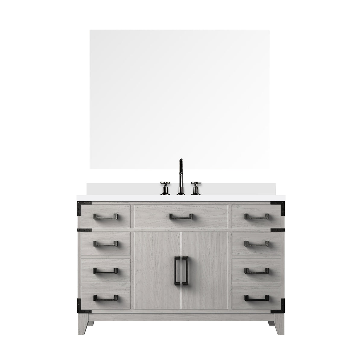 Lexora Laurel 48 in. White Oak Single Sink Bath Vanity
