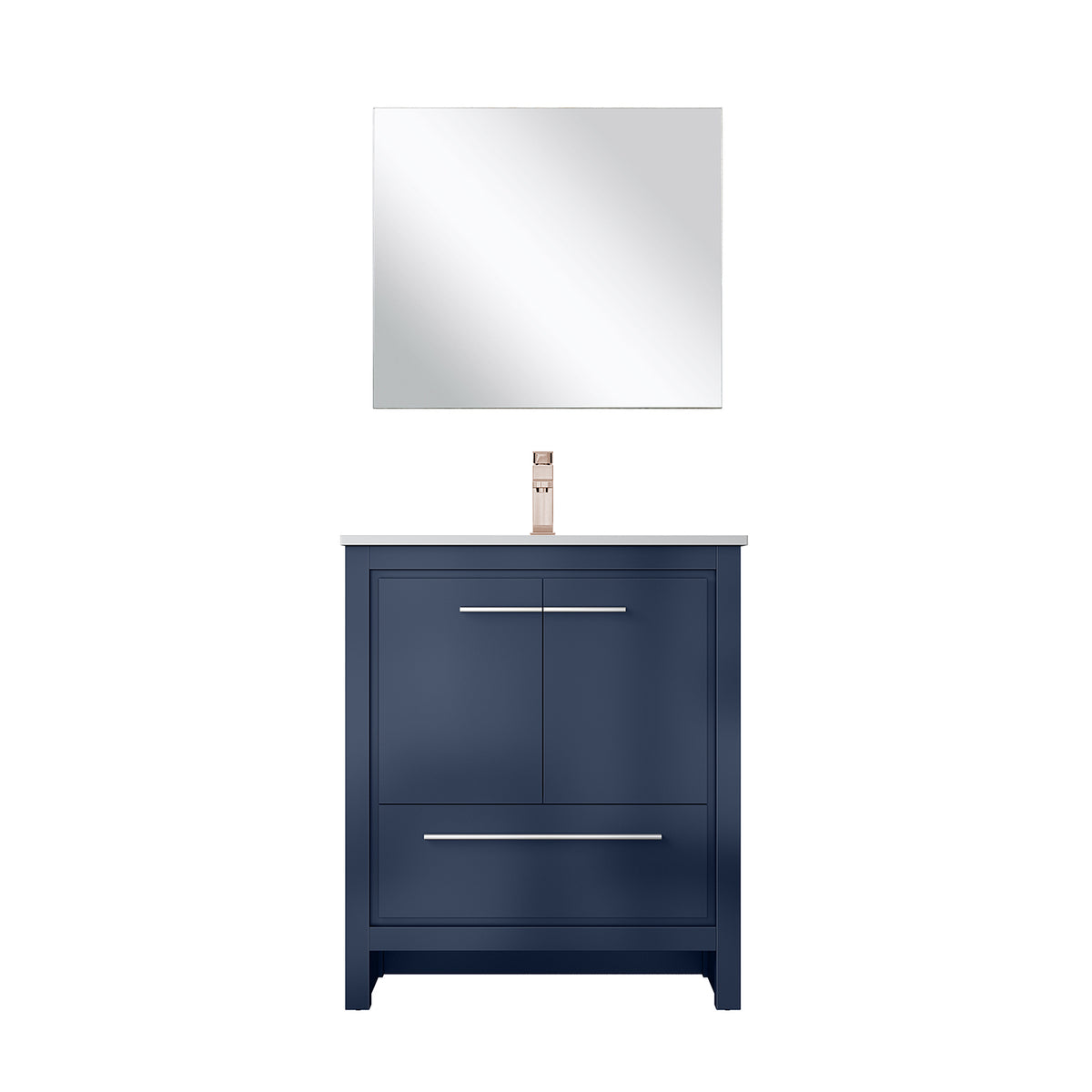 Lexora Lafarre 30 in. Navy Blue Single Sink Bath Vanity