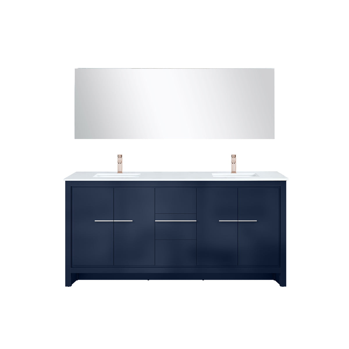 Lexora Lafarre 72 in. Navy Blue Double Sink Bath Vanity
