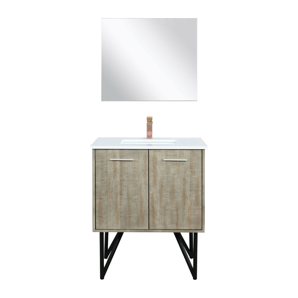Lexora Lancy 30 in. Rustic Acacia Single Sink Bath Vanity