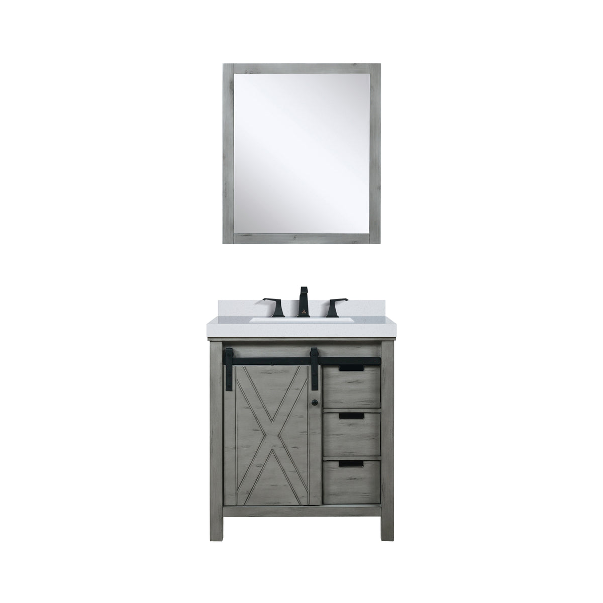 Lexora Marsyas 30 in. Ash Grey Single Sink Bath Vanity