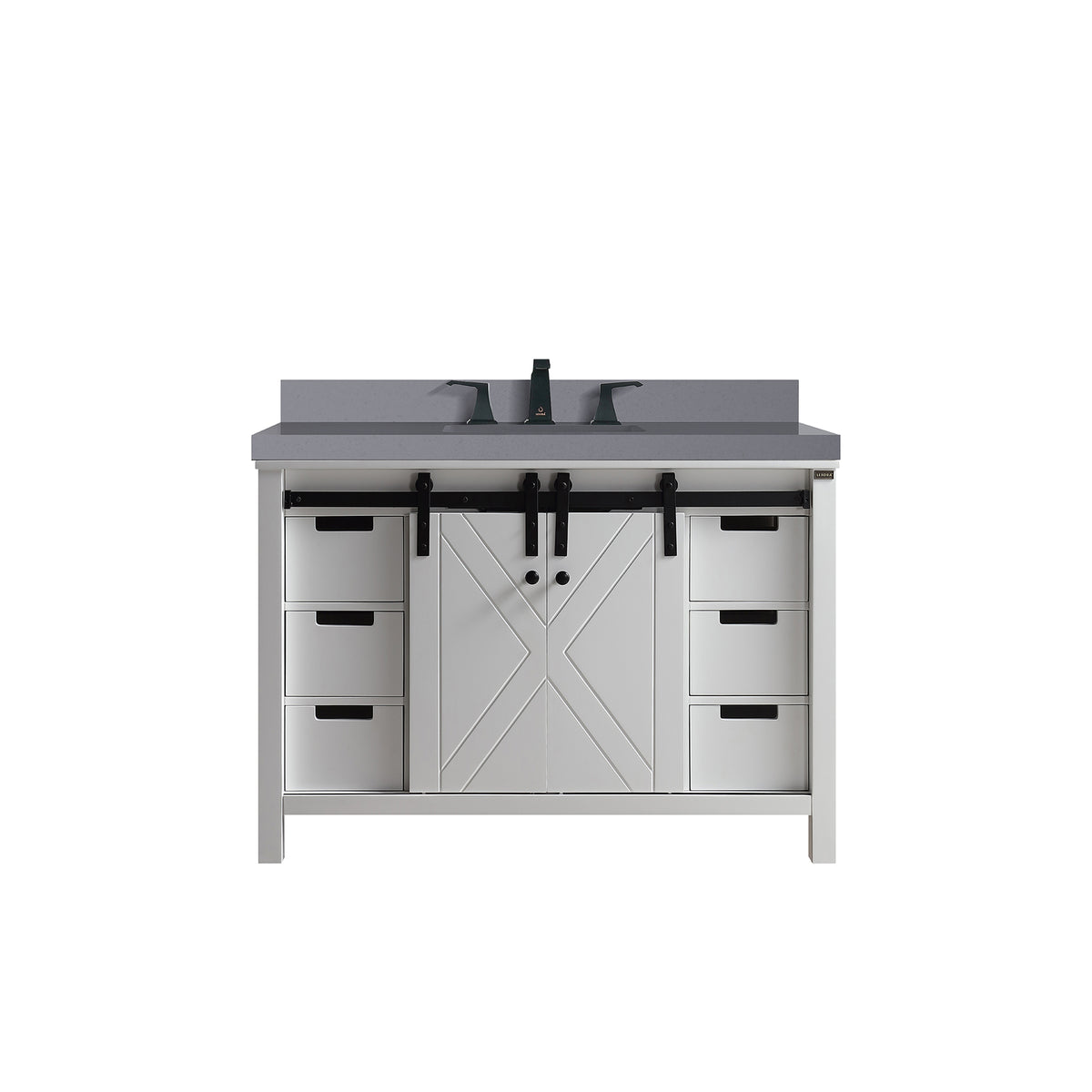 Lexora Marsyas 48 in. White Single Sink Bath Vanity