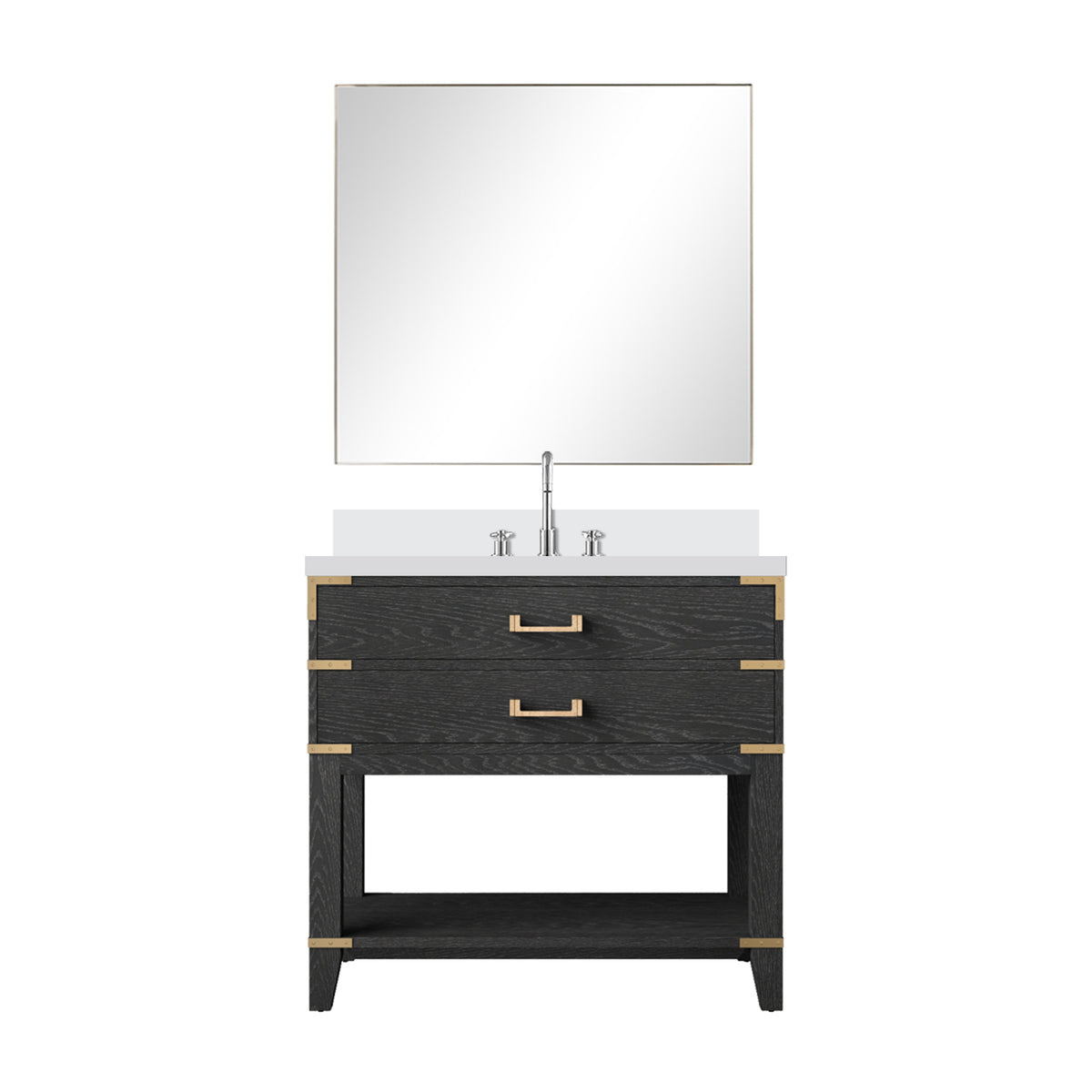 Lexora Norwalk 36 in. Black Oak Single Sink Bath Vanity