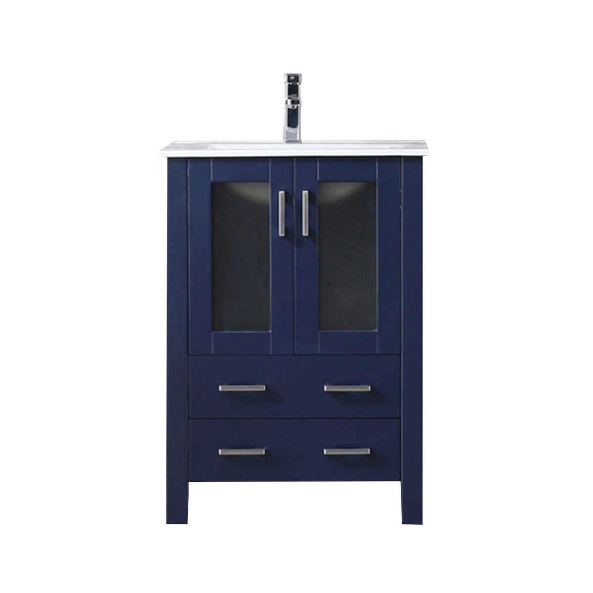 Lexora Volez 24 in. Navy Blue Single Sink Bath Vanity