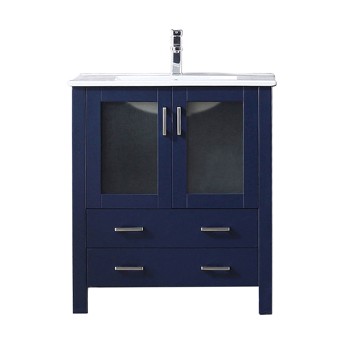 Lexora Volez 30 in. Navy Blue Single Sink Bath Vanity