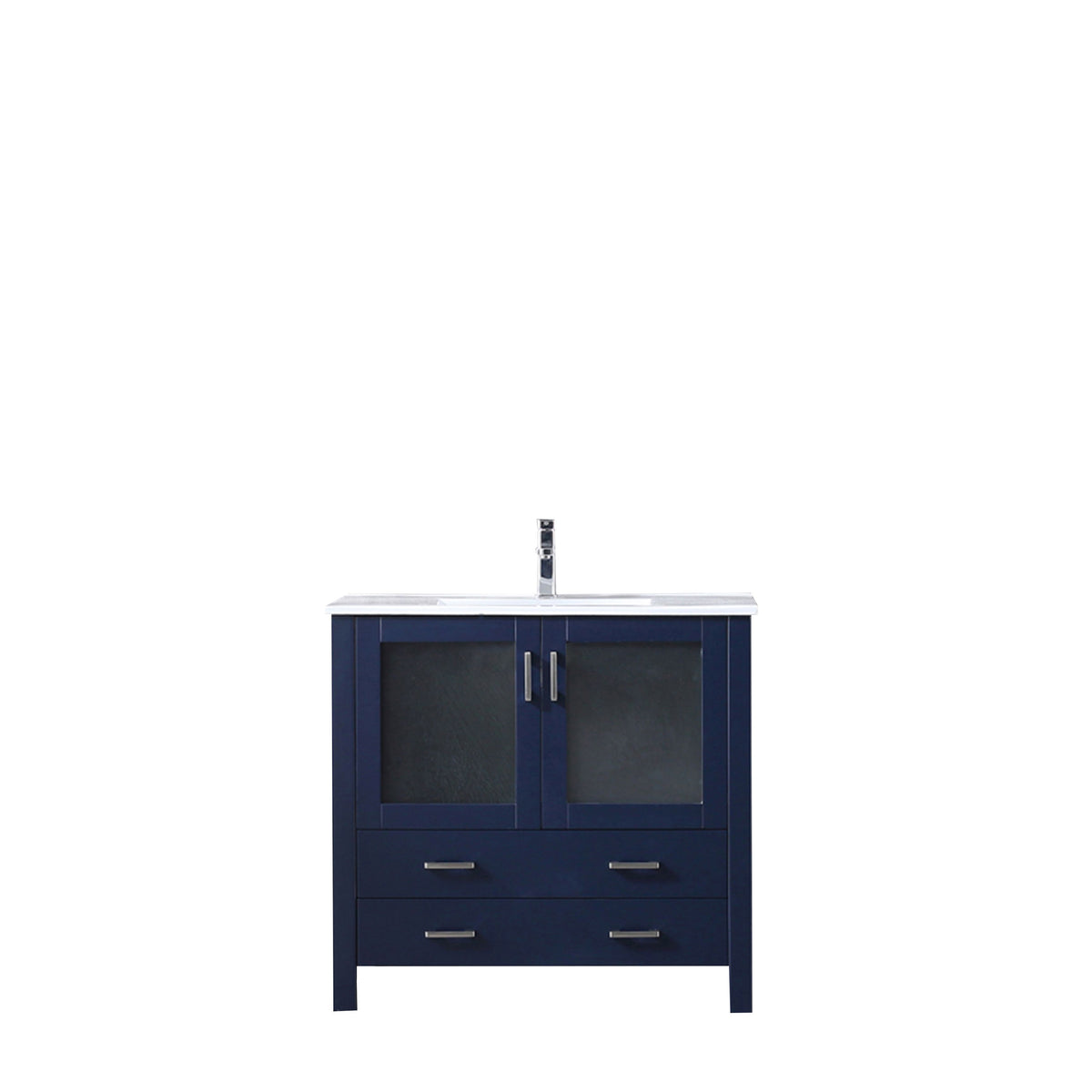 Lexora Volez 36 in. Navy Blue Single Sink Bath Vanity