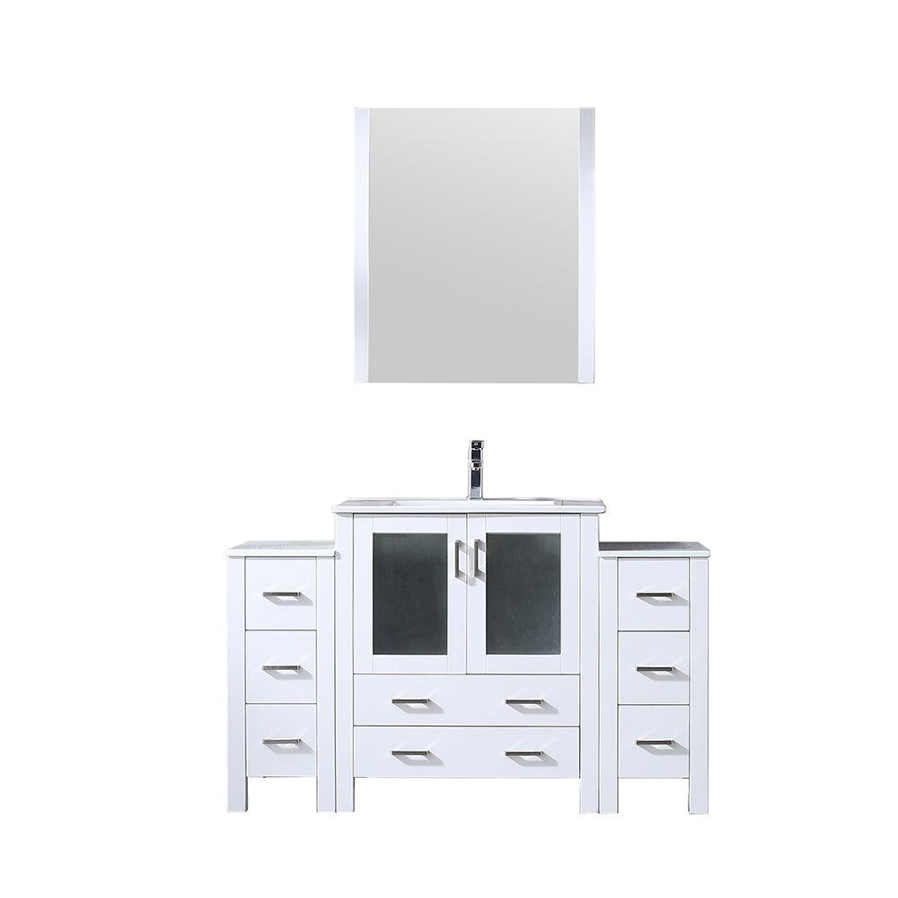 Lexora Volez 54 in. White Single Sink Bath Vanity