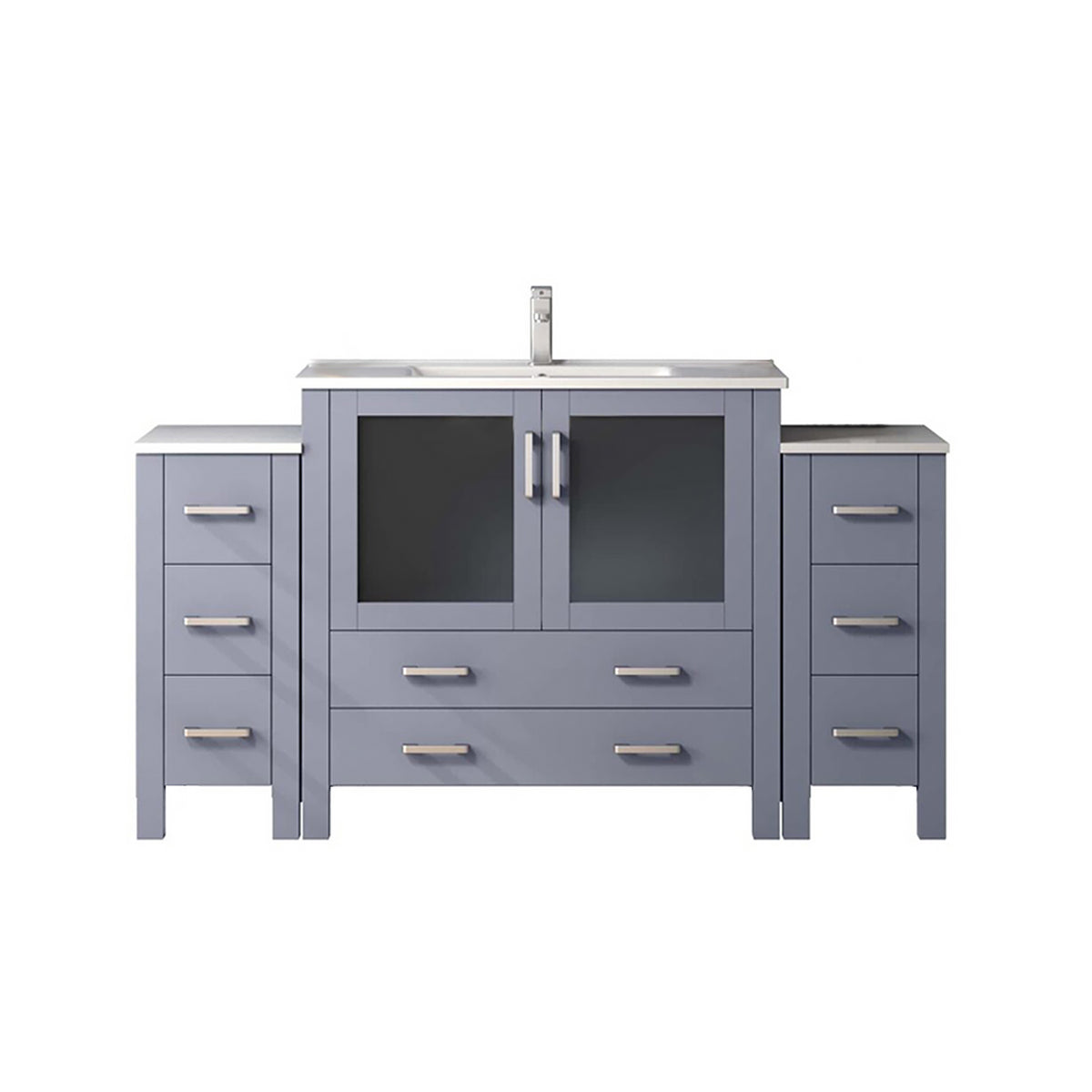 Lexora Volez 60 in. Dark Grey Single Sink Bath Vanity