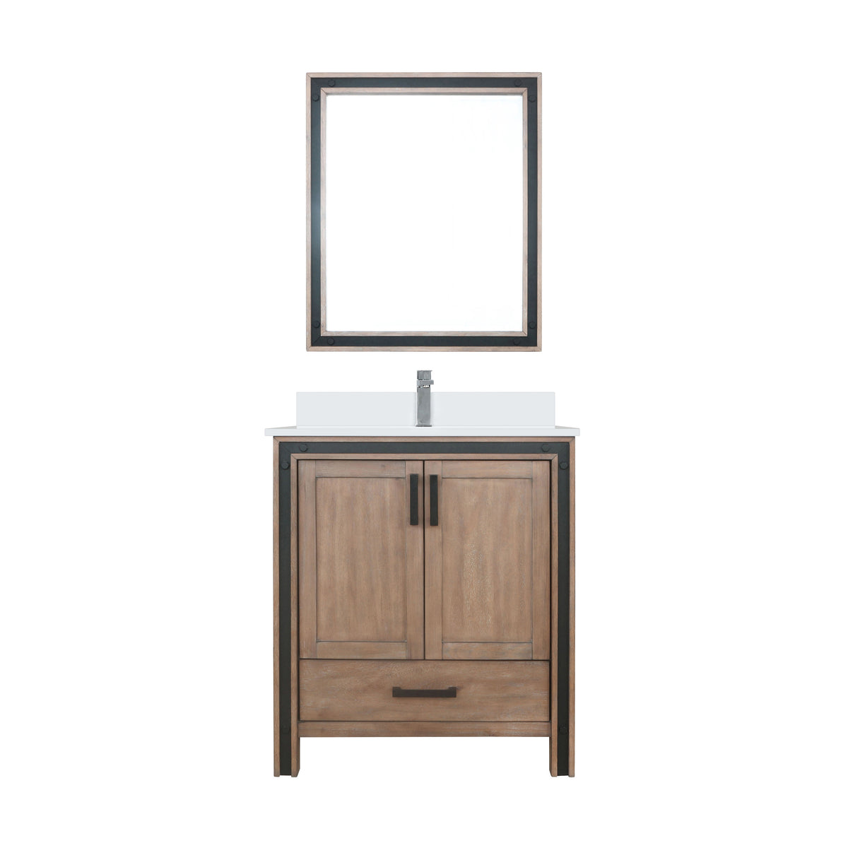 Lexora Ziva 30 in. Rustic Barnwood Single Sink Bath Vanity