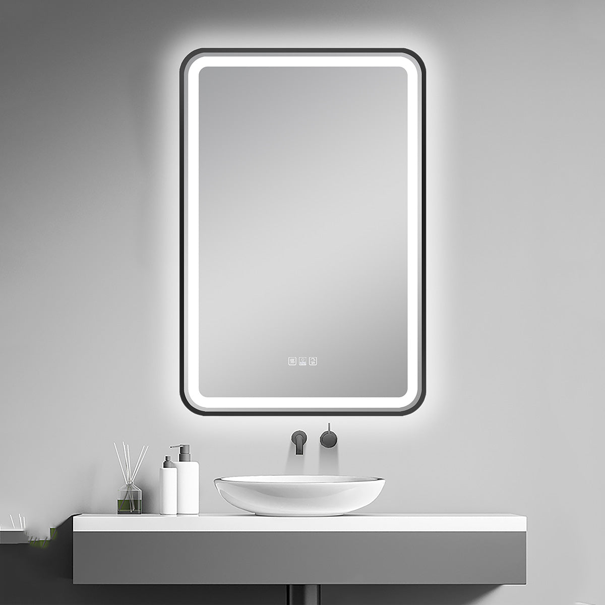 30" LED Mirror (Matte Black) Miles Series