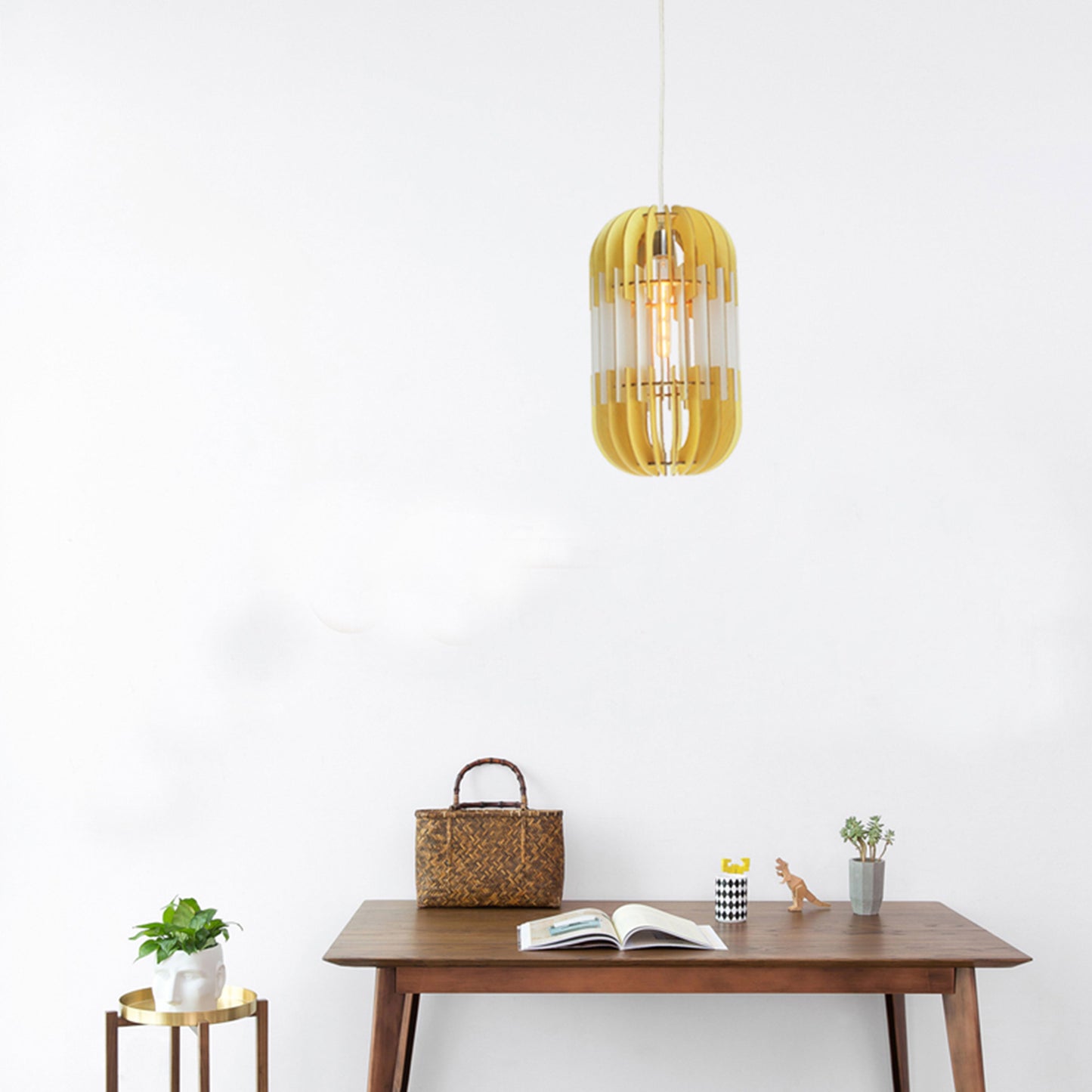 White Single Pendant Lighting - JU04P11WH