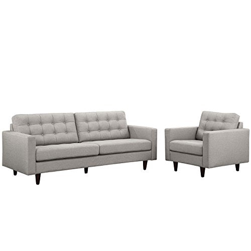 Modway Empress Left-Facing Upholstered Fabric Sectional Sofa