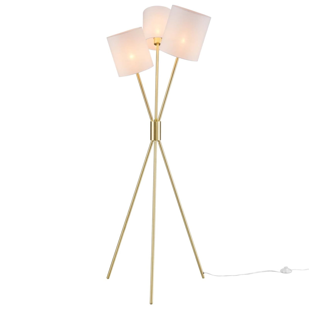 Alexa 3-Light Floor Lamp Gold