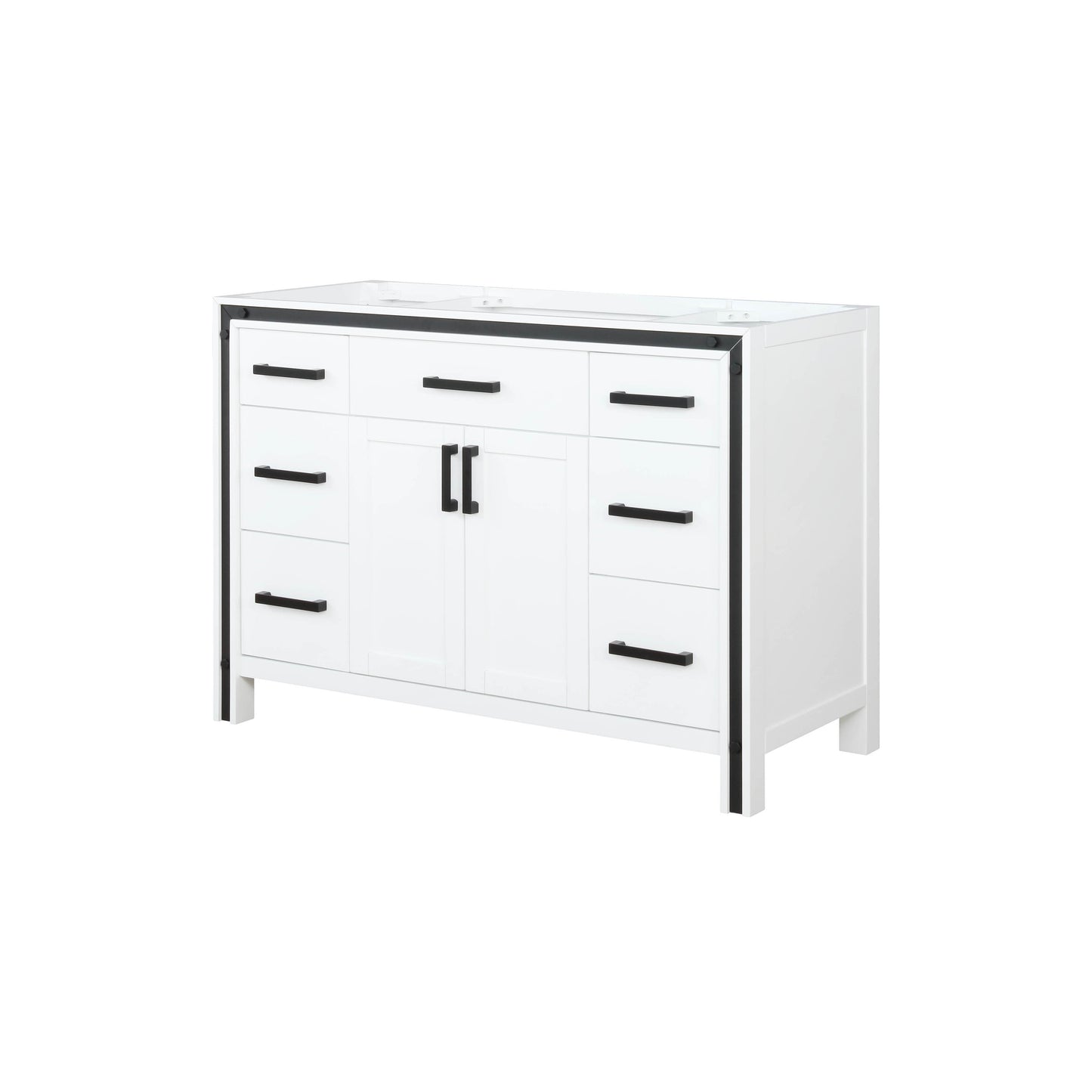 Ziva 48" White Vanity Cabinet Only