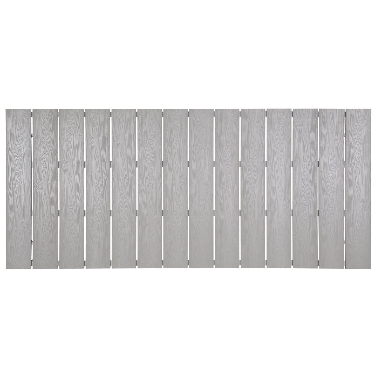 Modway Maine 80" Outdoor Patio Dining Table in White Light Gray