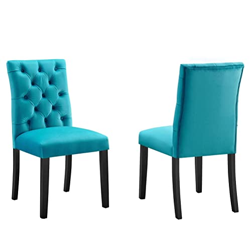 Modway Duchess Velvet Set of 2 Dining Chairs with Blue Finish EEI-5011-BLU