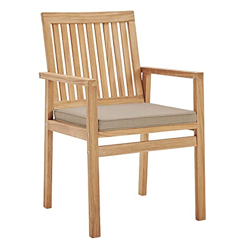 Modway EEI-3718-NAT-TAU Farmstay Dining Armchair, Natural Taupe