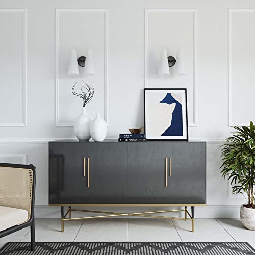 Beacon 2-Light Wall Sconce in Opal Black