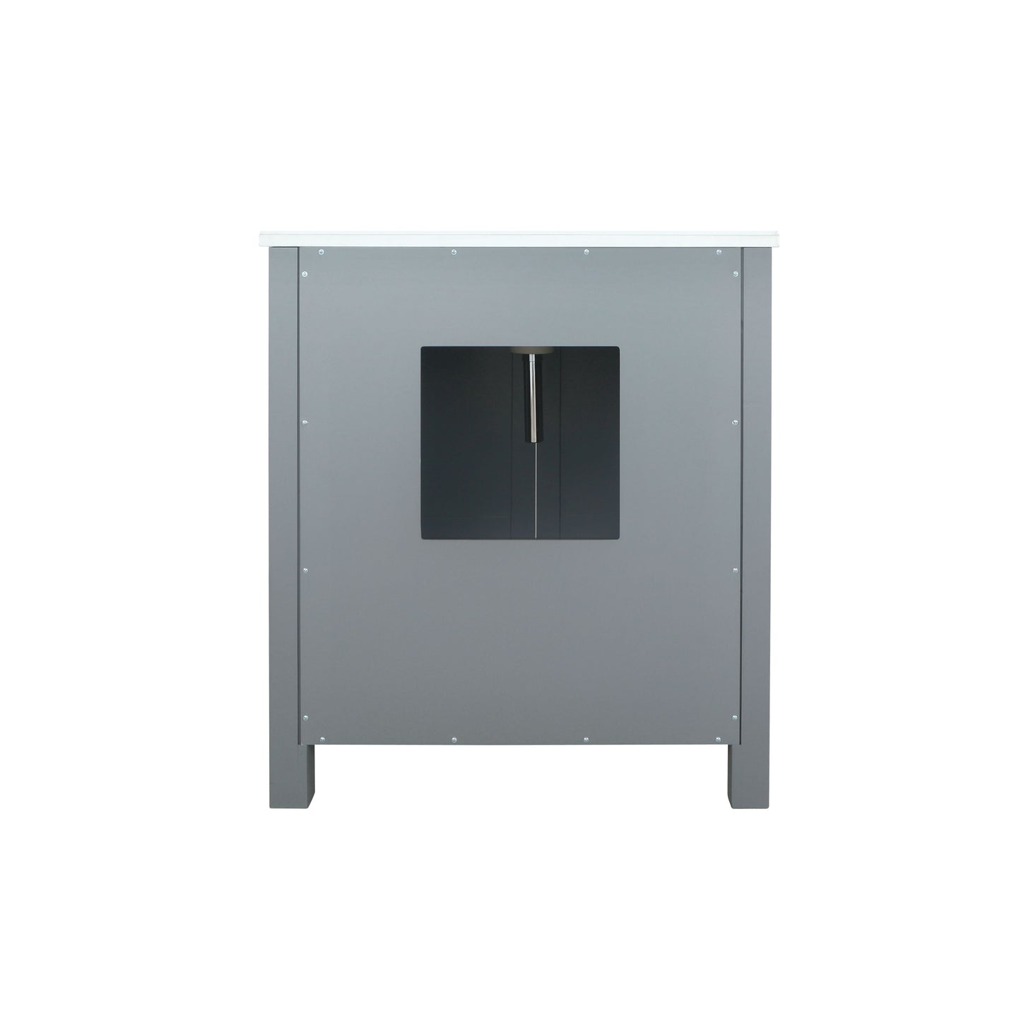 Ziva 30" Dark Grey Single Vanity, no Top and 28" Mirror