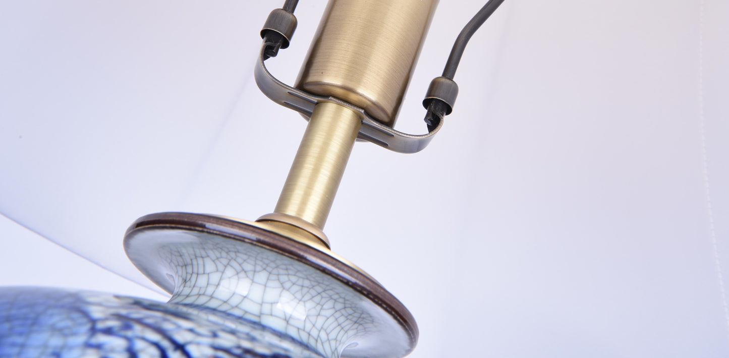 Blue& White Table Lamp - FUM02T11B