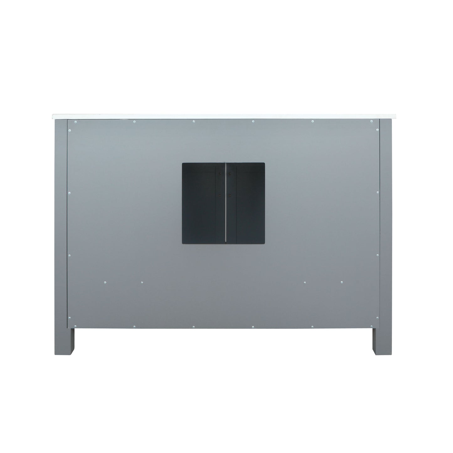 Ziva 48" Dark Grey Single Vanity, no Top and 34" Mirror