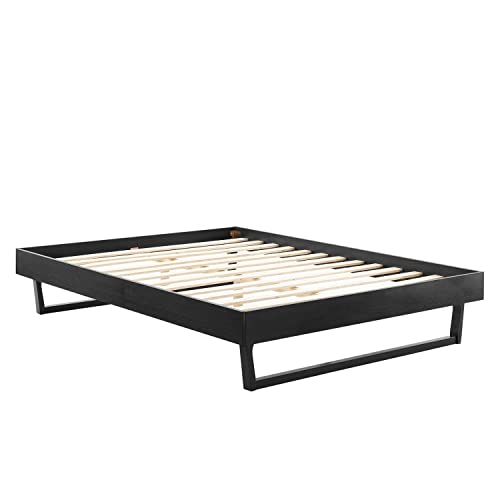 Modway Billie Wood Twin Platform Bed Frame in Black