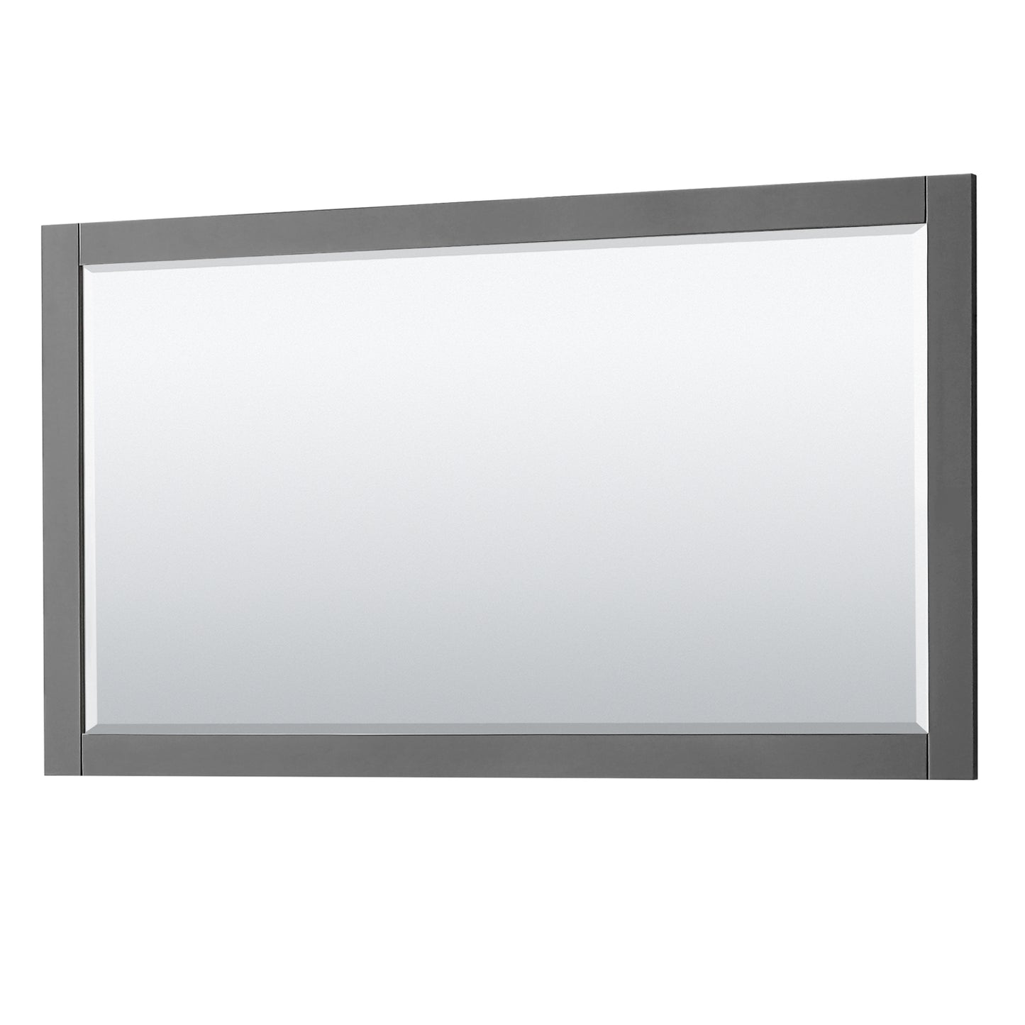 Avery 60 Inch Single Bathroom Vanity in Dark Gray, No Countertop, No Sink, Matte Black Trim, 58 Inch Mirror