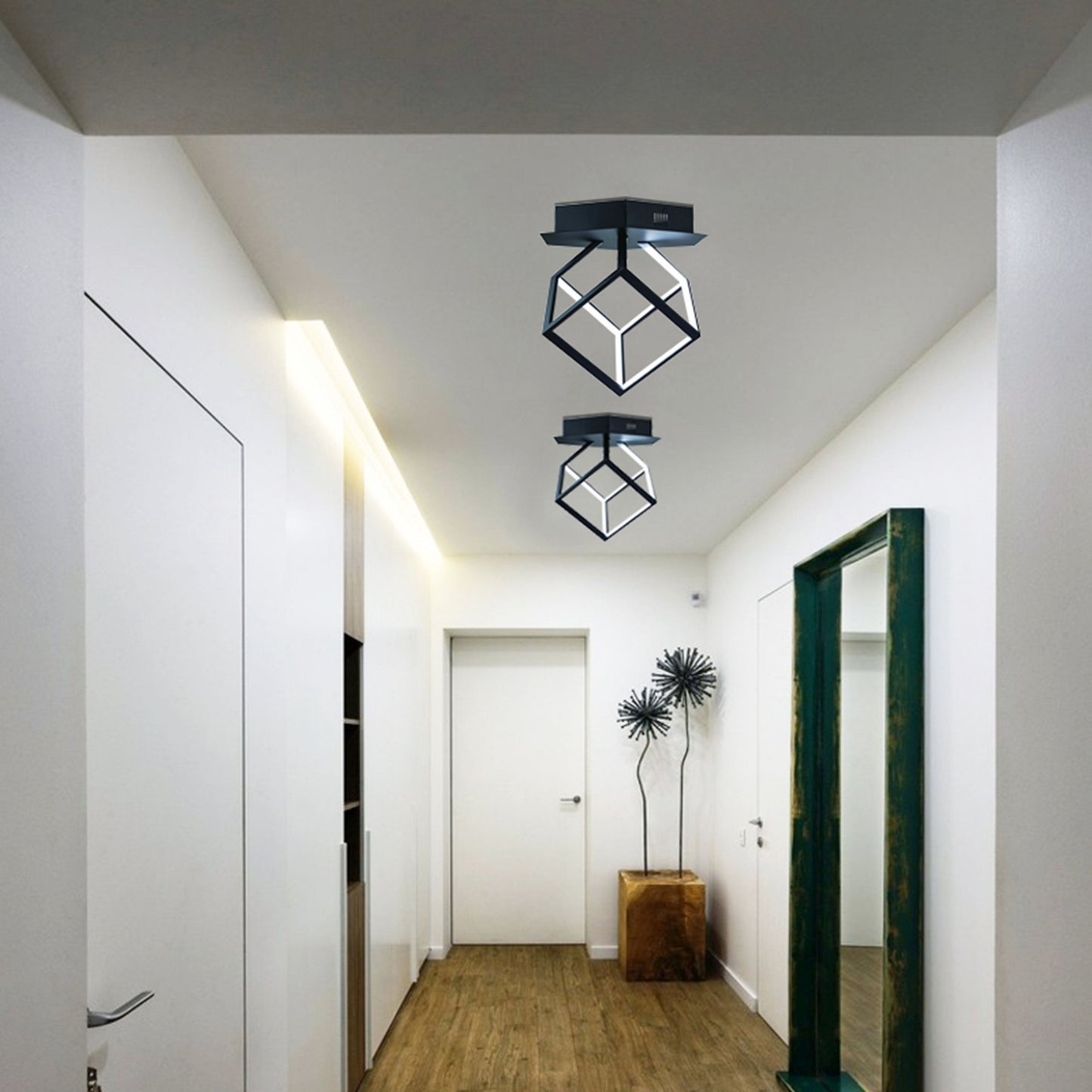 Black LED Flush Mount - OC01F8BLK
