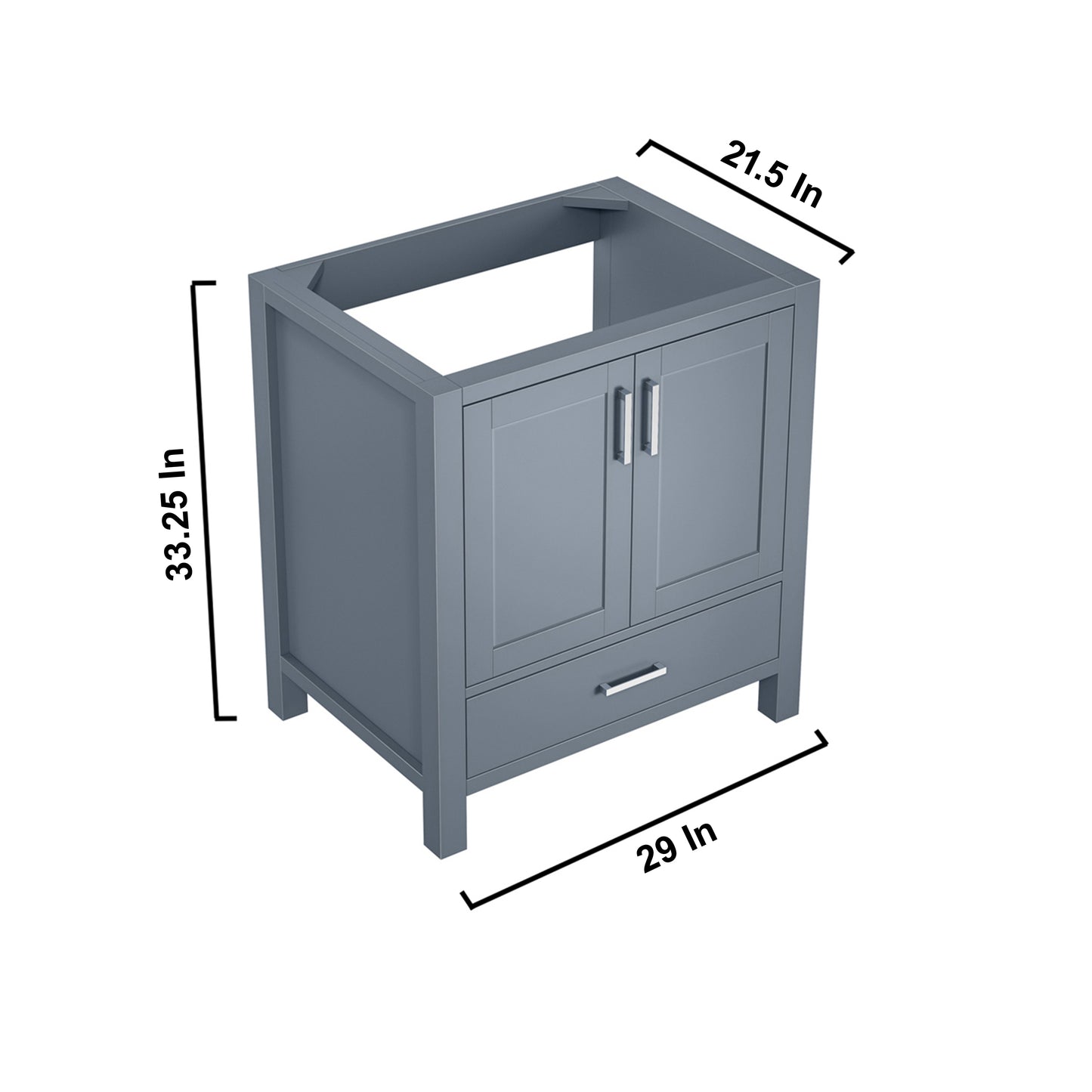 Jacques 30" Dark Grey Vanity Cabinet Only