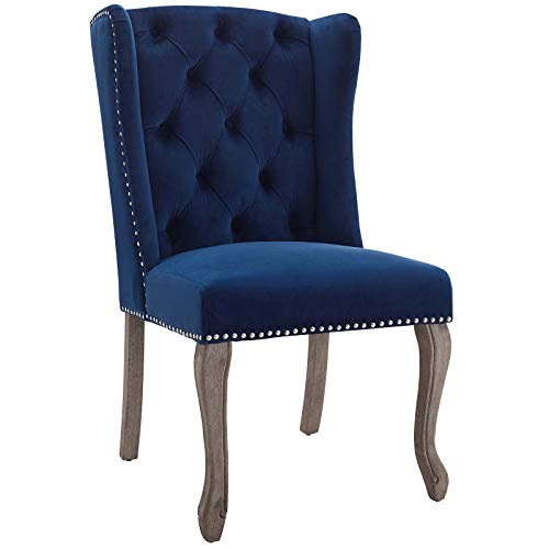 Modway Apprise French Vintage Tufted Performance Velvet Accent Kitchen and Dining Room Chair