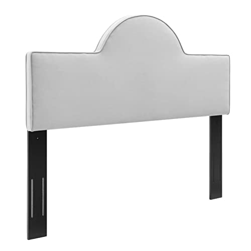 Modway Dawn Performance Velvet Twin Headboard in Light Gray