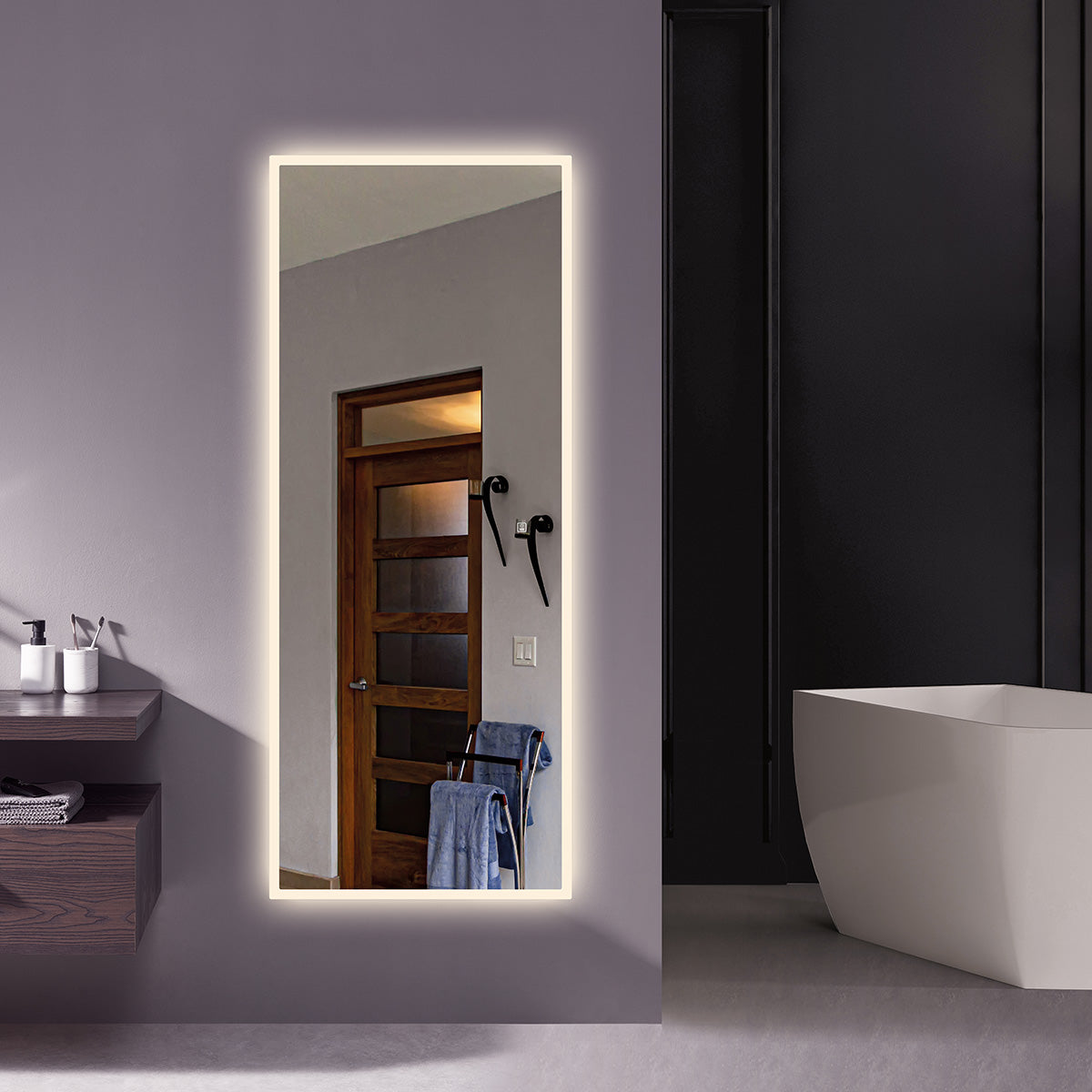 63" LED Mirror 63"H x 25-3/5"W Dressing Series