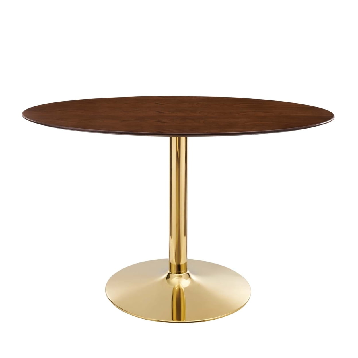 Verne 48" Oval Dining Table Gold Walnut