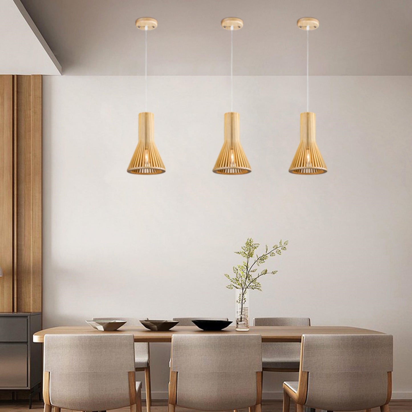 Wood Single Pendant Lighting - CL08