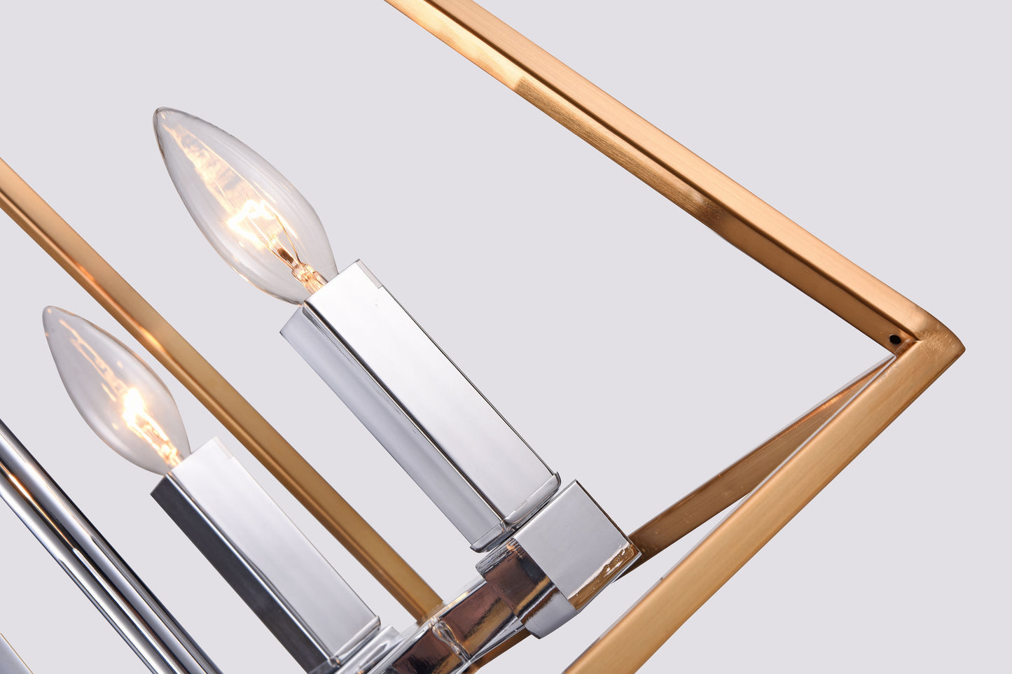 Gold & Chrome Chandelier - YS5212-4GDCH