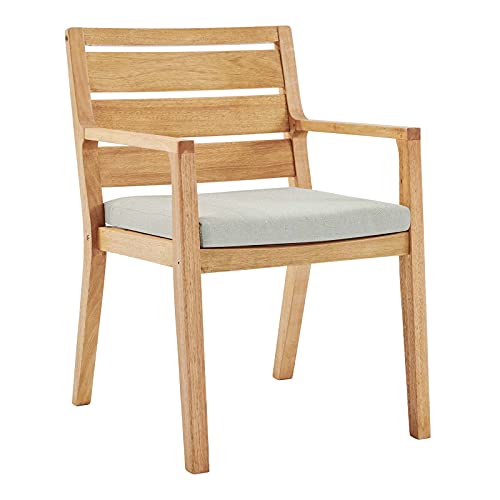 Modway EEI-3689-NAT-TAU Porthsmouth Dining Armchair, Natural Taupe