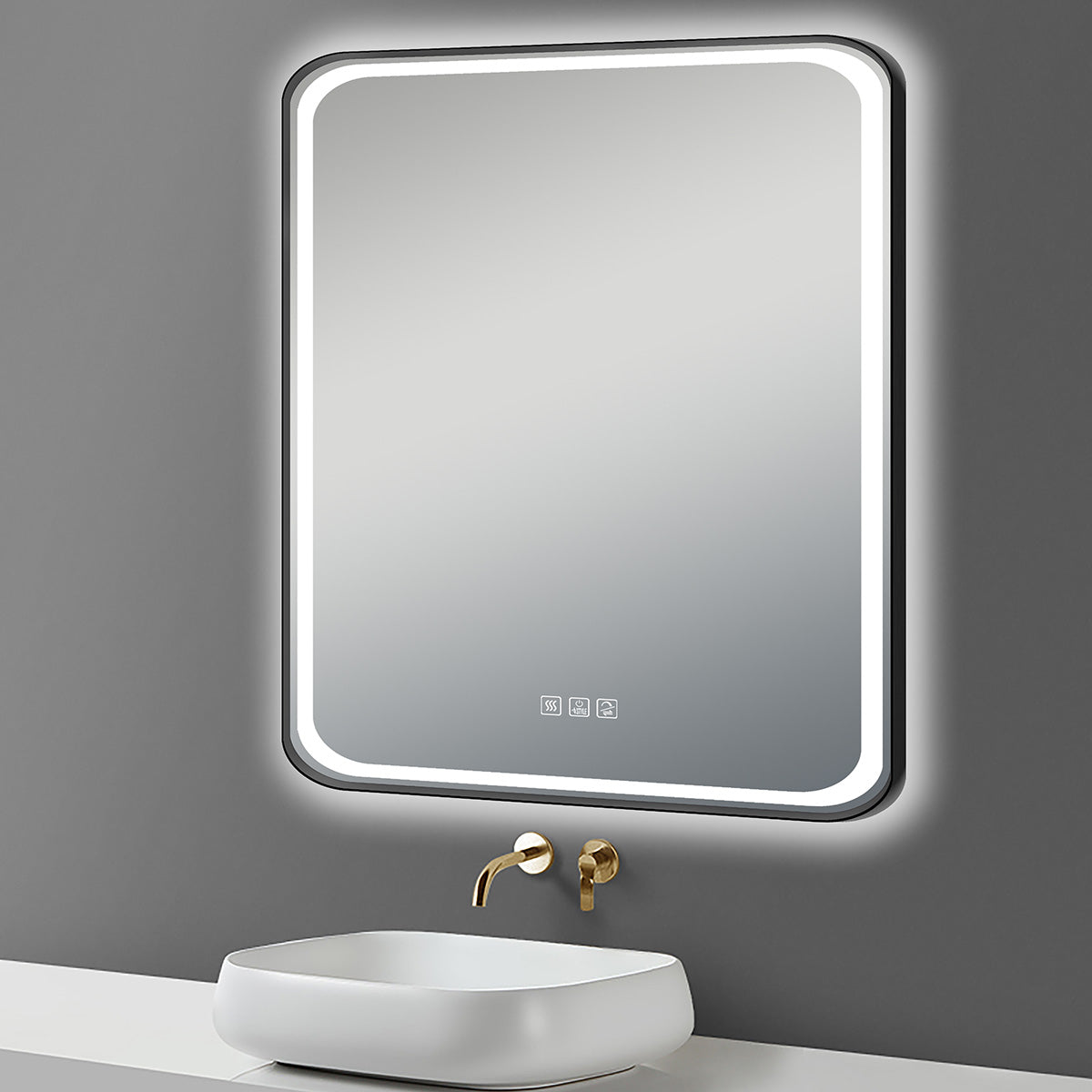 48" LED Mirror (Matte Black) Miles Series