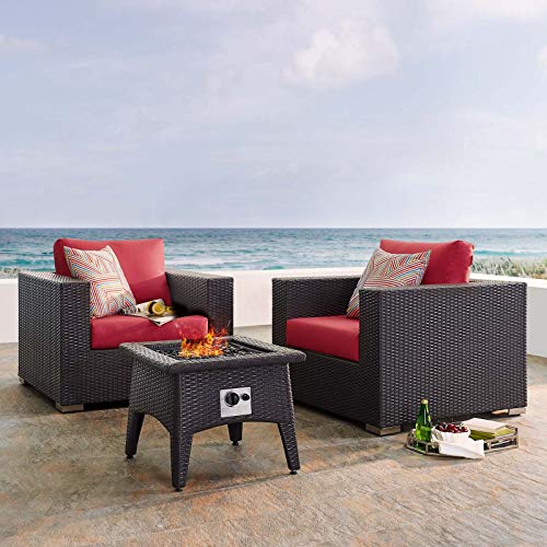 Modway EEI-3724-EXP Convene 3 Piece Set Outdoor Patio with Fire Pit,