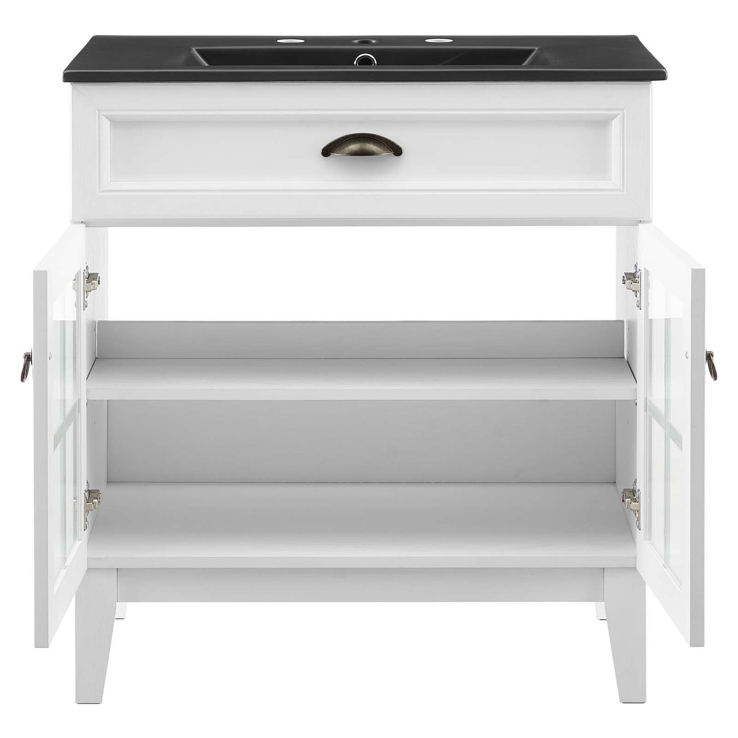 Modway Isle 30" Bathroom Vanity with Sink in White Black