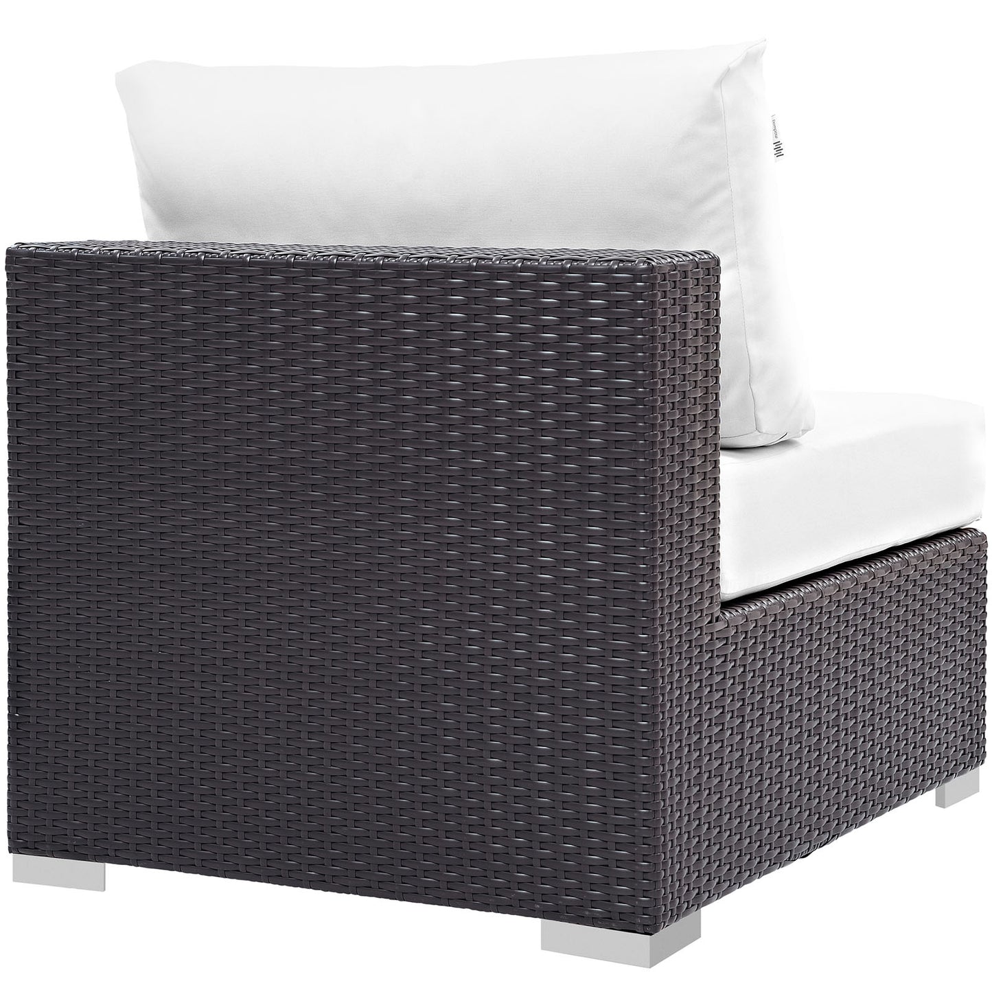 Modway Convene Wicker Rattan Outdoor Patio Sectional Seat with Cushions