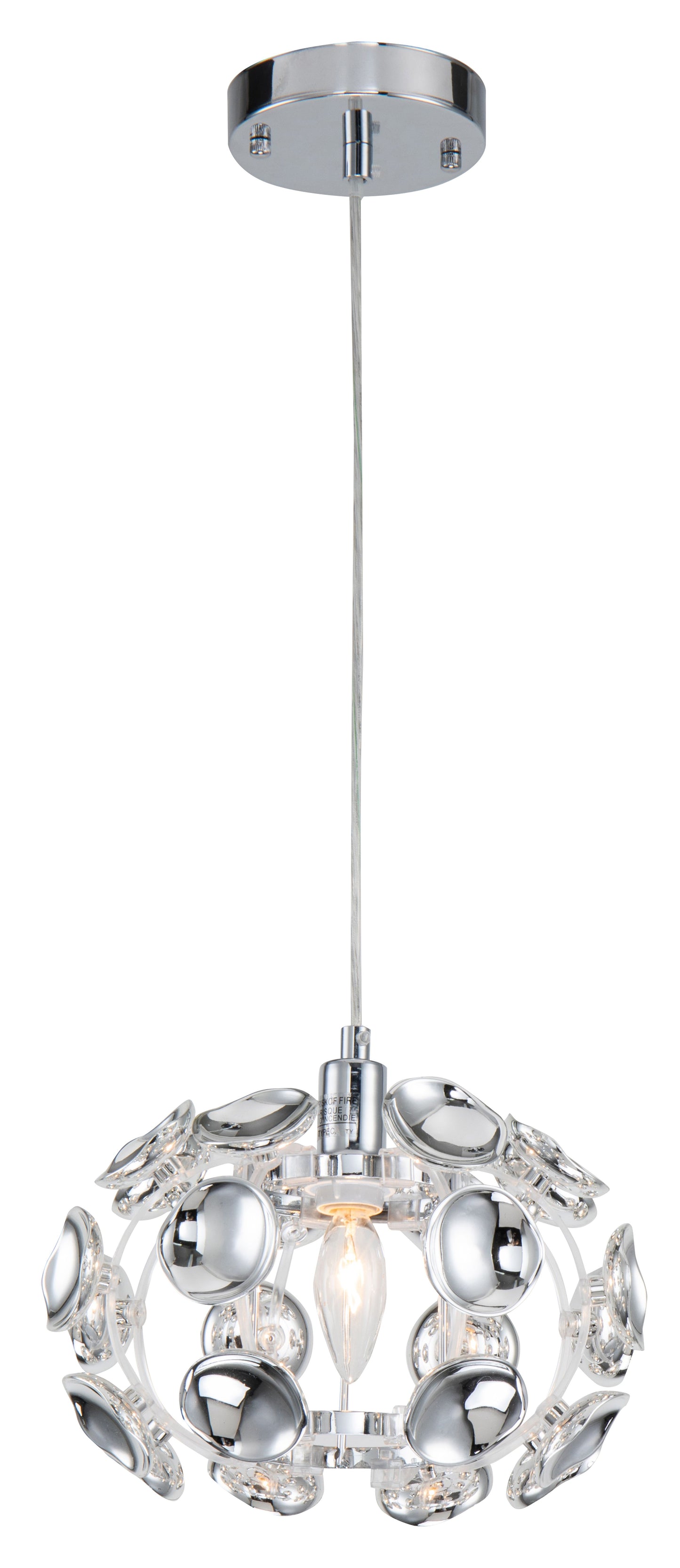 Chrome Single Pendant Lighting - TD34P10CH