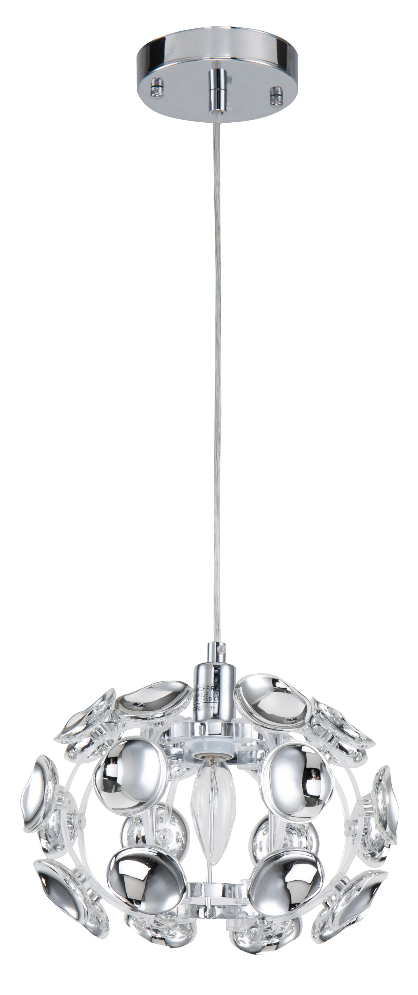 Chrome Single Pendant Lighting - TD34P10CH