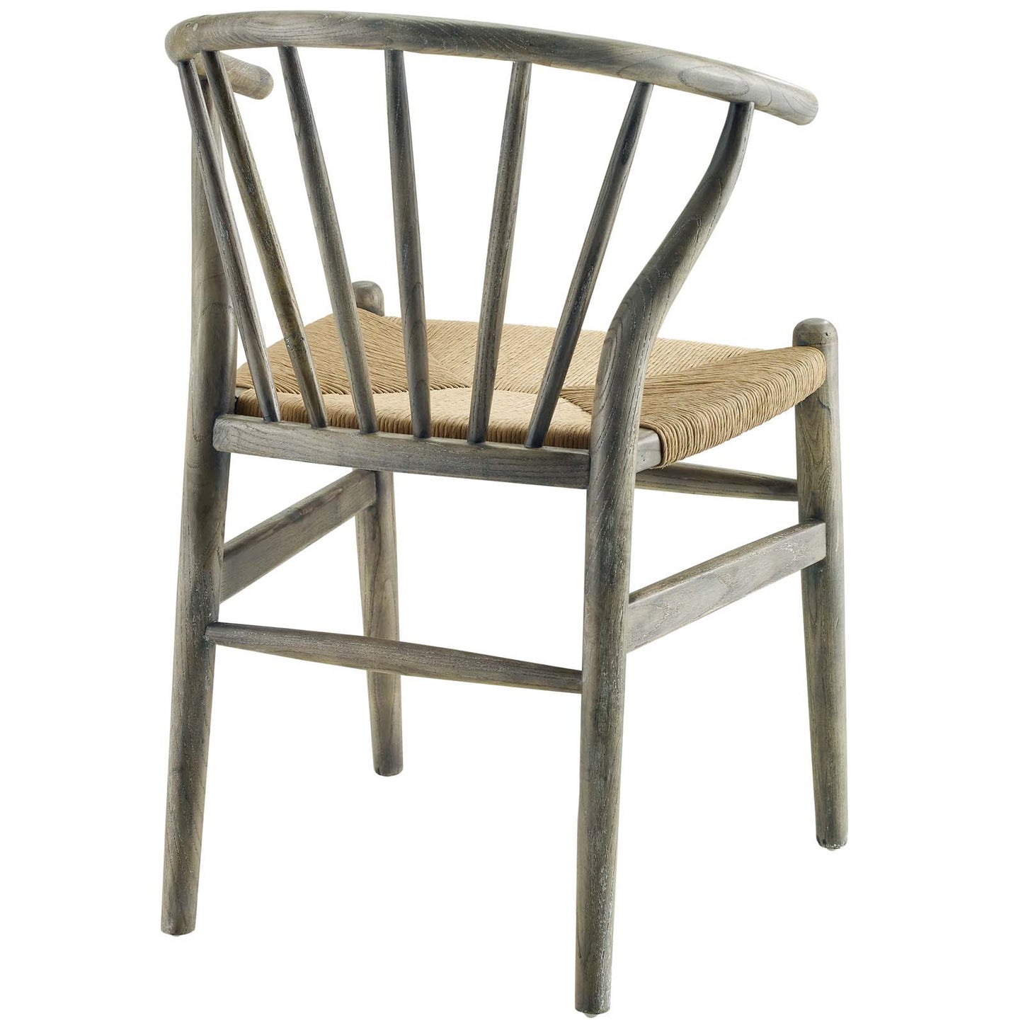 Modway Flourish Spindle Wood Dining Side Chair Set of 2 in Gray